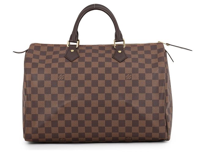 Bolsa Louis Vuitton Damier Ebene Speedy 35 Vermelho