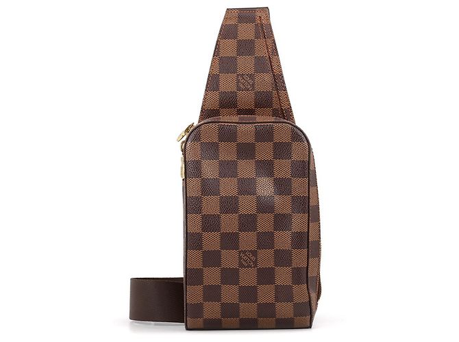 Borsa a tracolla Louis Vuitton Damier Ebene Geronimos N51994 Marrone