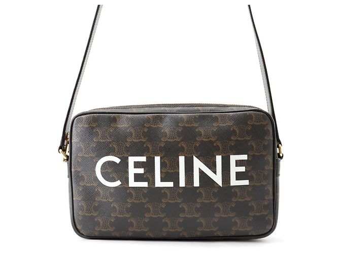 Céline Borsa Celine Triomphe Horizontal Medium Marrone