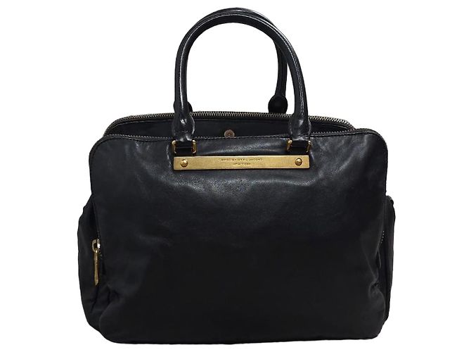 Marc by Marc Jacobs Leder Handtasche Schwarz