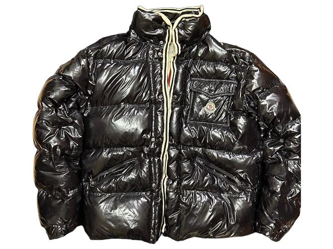 Giacca Moncler Nera Lucida Nero