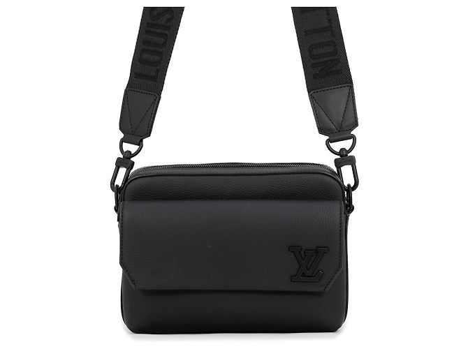 Borsa a tracolla Louis Vuitton in pelle nera Nero