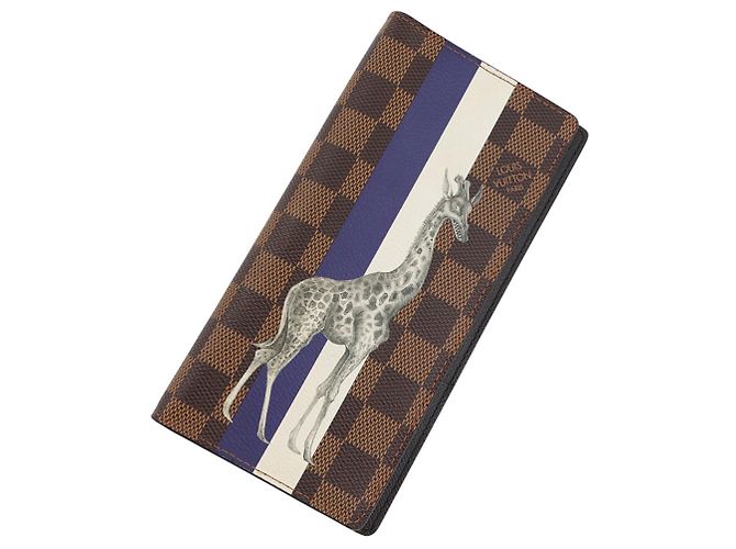 Louis Vuitton Damier Savanna Portefeuille Brazza Long Wallet Marrone