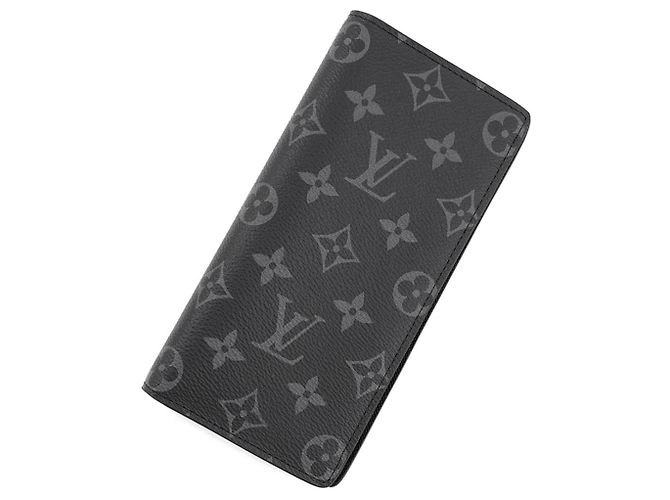 Brazza Portefeuille long Louis Vuitton Monogram Eclipse Noir