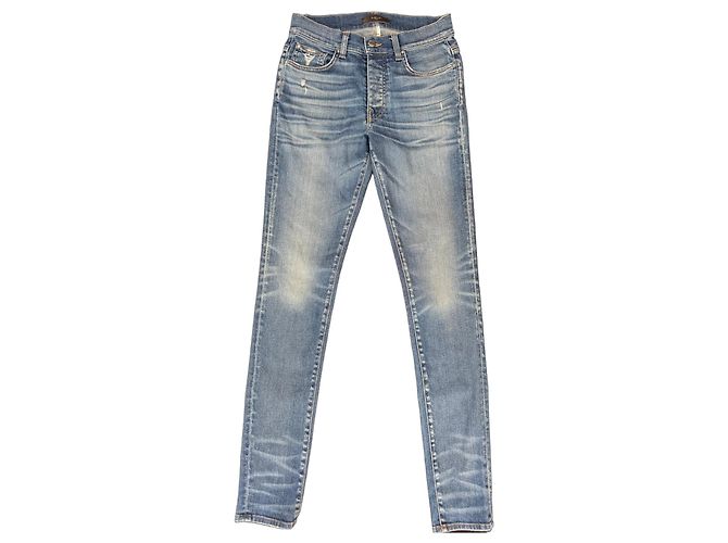 Jeans Slim Distressed Amiri da uomo Blu