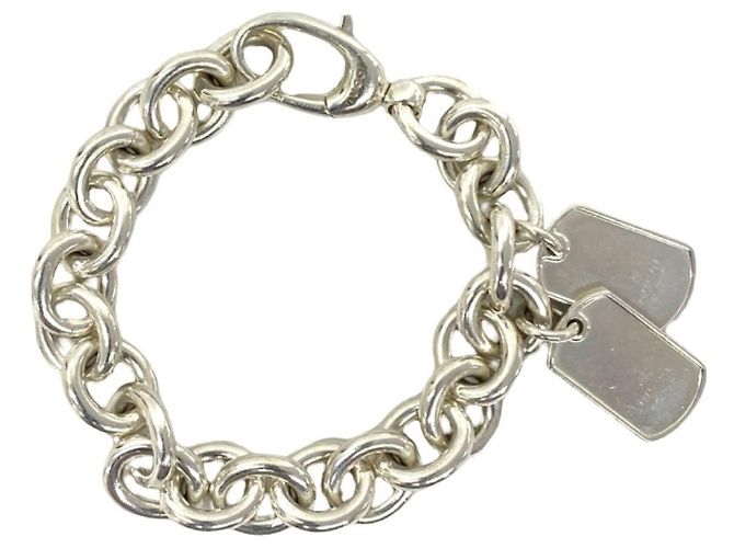 Bracciale con ciondoli Double Dog Tag GUCCI Argento