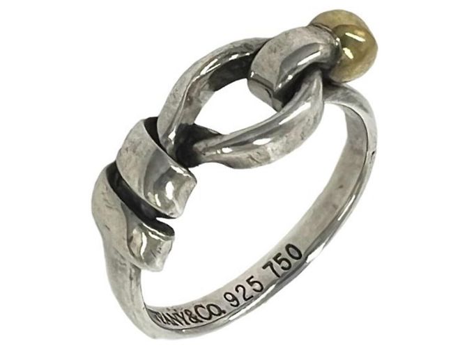 Tiffany & Co Tiffany Vintage Hook & Eye Band Ring Silber Golden
