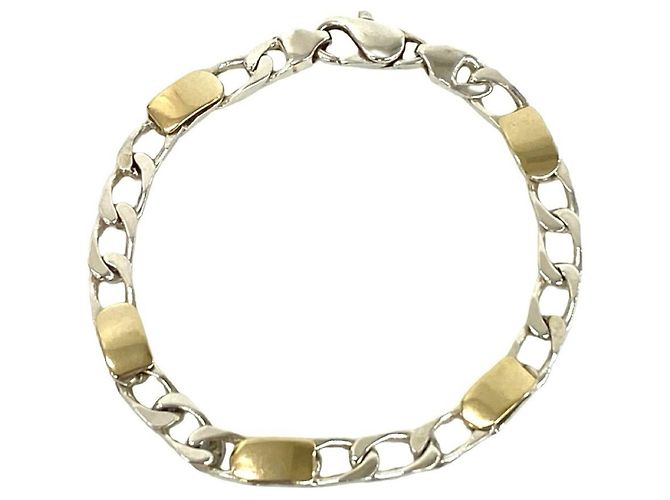 Tiffany & Co Tiffany Vintage Figaro Gliederkette Armband Silber Golden