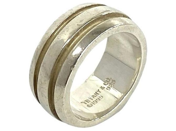 Tiffany & Co Anillo Tiffany Vintage Grooved Double Line Plata
