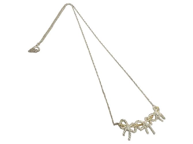 Tiffany & Co Collana Tiffany Vintage Triple Ribbon Argento D'oro