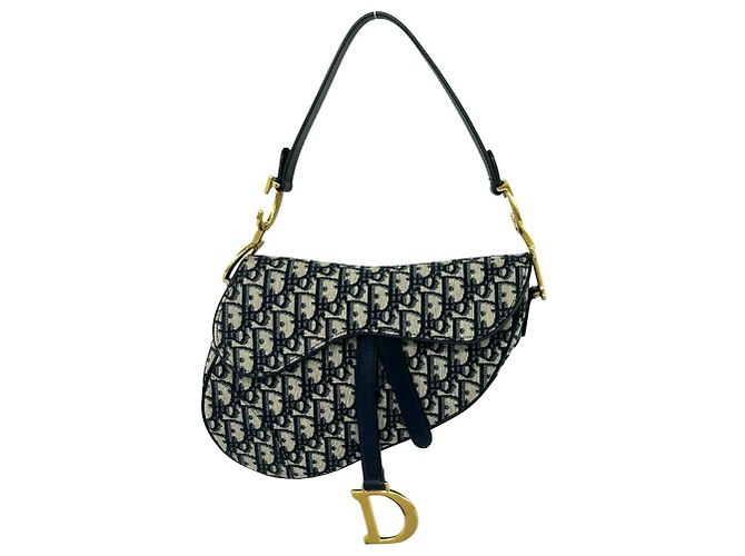 Borsa Saddle Christian Dior Navy Blu navy