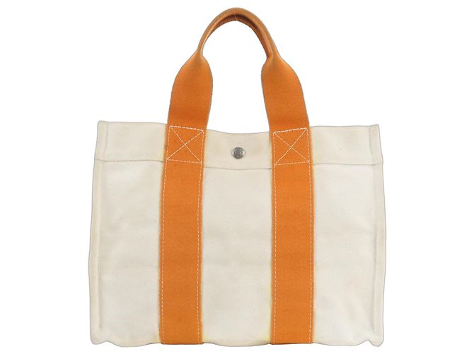 Hermès Bolso Tote Hermes Bora PM Beige Naranja