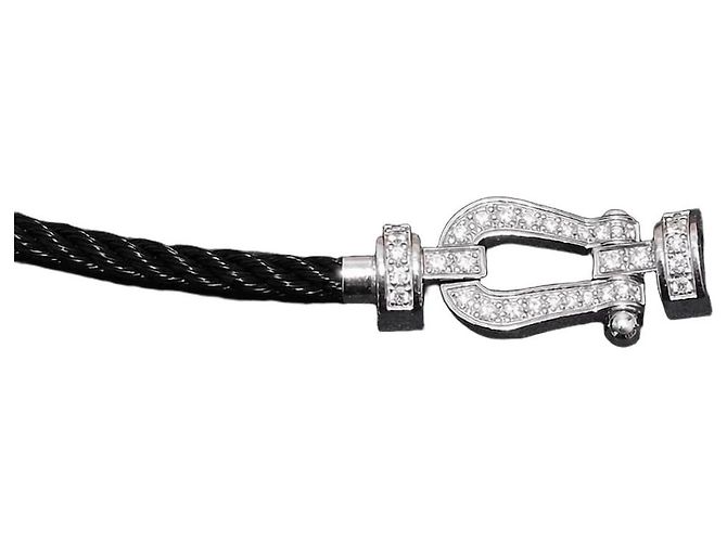 Bracciale Fred Force 10 Oro Bianco e Diamanti Silver hardware