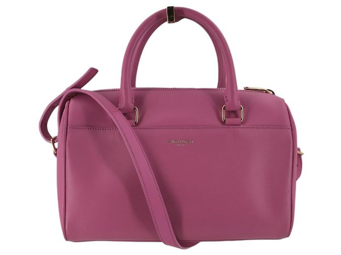 Duffle Saint Laurent Mini mala Baby em couro rosa com alça
