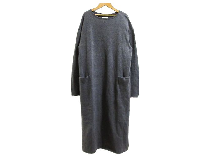 Autre Marque HER. Strickkleid aus Wolle Braun