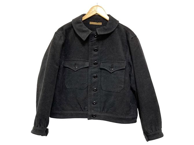 Autre Marque Giacca in flanella di cotone 45R Marrone