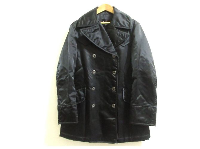 Autre Marque Ficce Nylon Double-Breasted Jacket Black