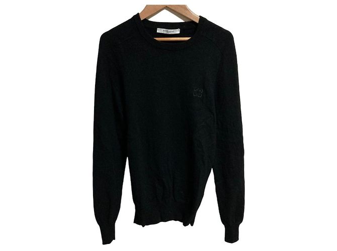 Givenchy Kaschmir-Strickpullover mit 4G-Stickerei Schwarz