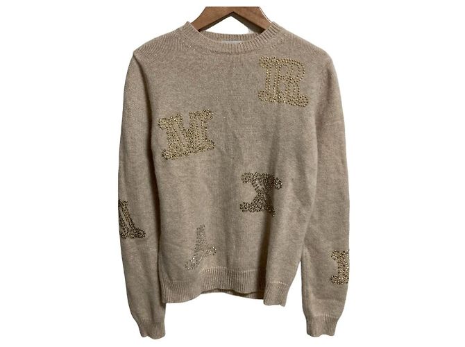 Max Mara Max Mara Glam Strickpullover aus 100% Kaschmir Beige