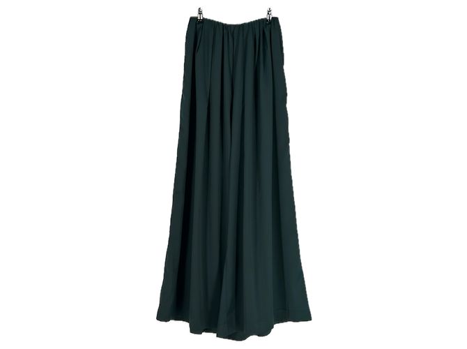 Autre Marque Satinhose in Dunkelgrün