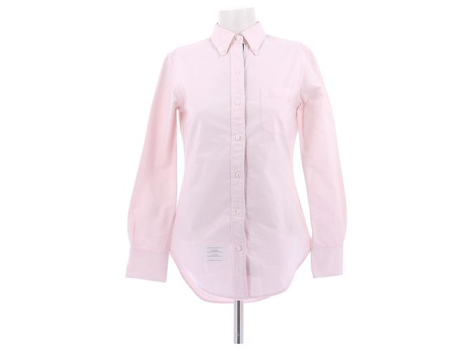 Camicia Thom Browne in cotone rosa Taglia 40