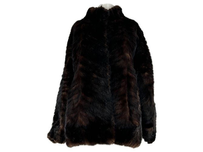 Autre Marque Fourrure courte marron Brown