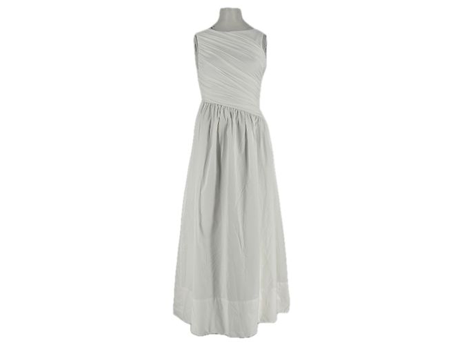 Autre Marque Vestido blanco bimaterial