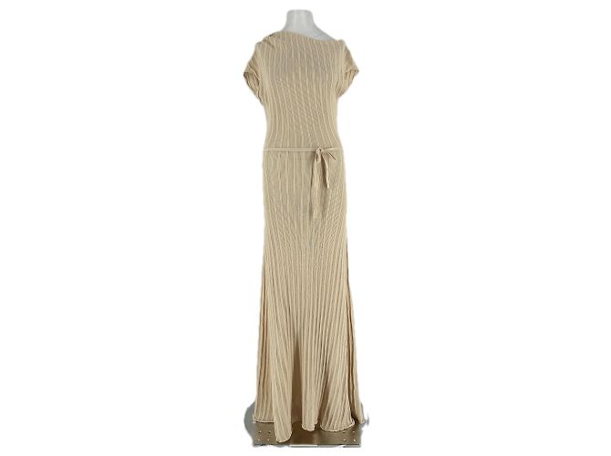 Autre Marque Vestido DISSH de algodão bege XS