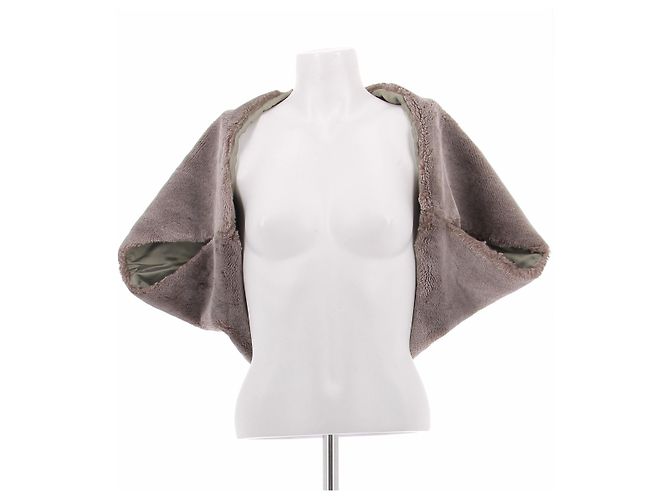 Chloé Bolero de pele sintética Bege