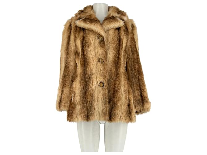 Autre Marque Webpelzjacke Beige