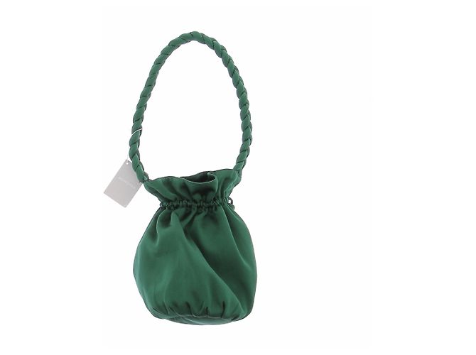 Autre Marque Borsa "Potli" in raso verde