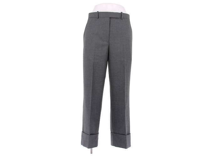 Thom Browne Grey Wool Straight Pants