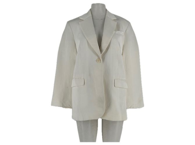 Sandro White Viscose Blazer