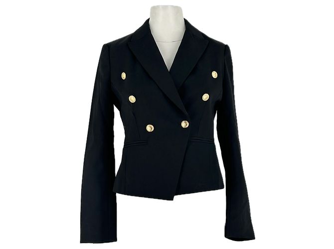 Autre Marque LILYSILK Black Wool Blazer Size 34