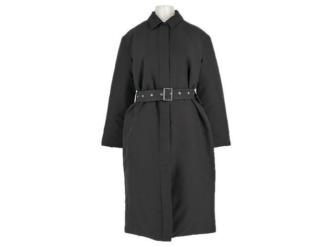 Samsoe & Samsoe Casaco acolchoado preto com cinto