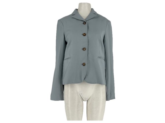 Autre Marque LOULOU STUDIO Marnie Blue Wool Jacket