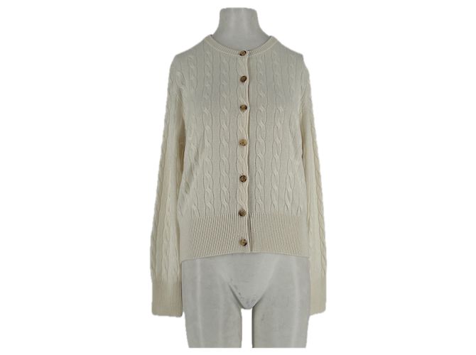 Autre Marque Zopfstrick-Cardigan Beige