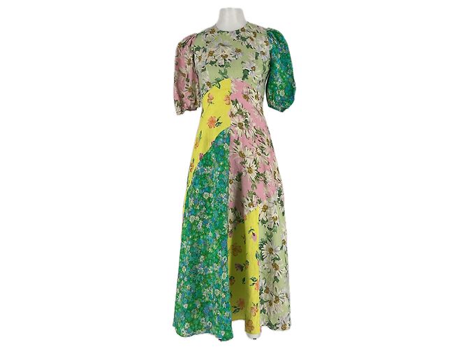 Autre Marque Vestido longo multicolorido de linho ALÉMAIS Multicor