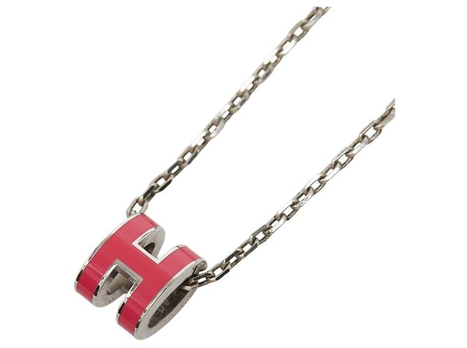 Hermès Colar com pingente Hermes Mini Pop H Rosa