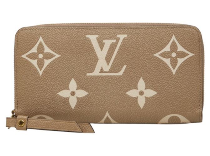 Cartera Zippy Monogram Empreinte Louis Vuitton Multicolor Beige Monograma