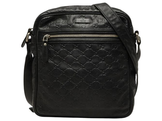 Borsa a tracolla Gucci Guccissima Nero