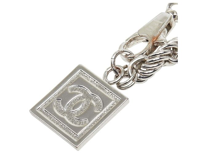 Collar de cadena Chanel Coco Mark Rogue Plata