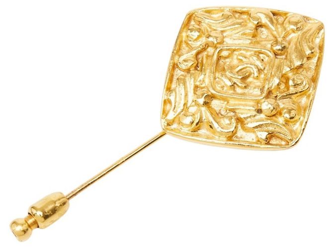Broche Chanel Vintage Coco Mark Doré