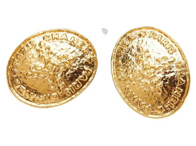 Orecchini Chanel Vintage Logo D'oro
