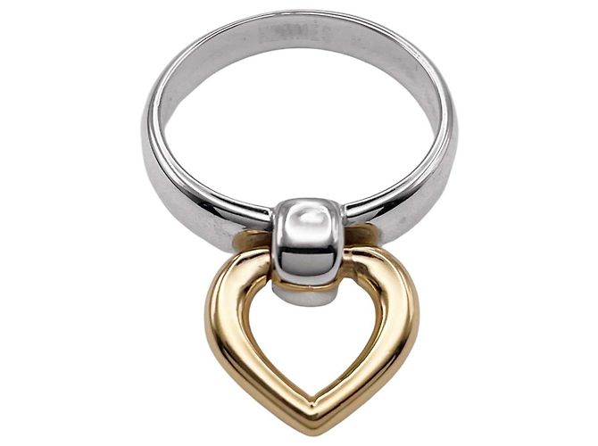 Ring Hermès Anello Heart Knock Hermes Argento D'oro