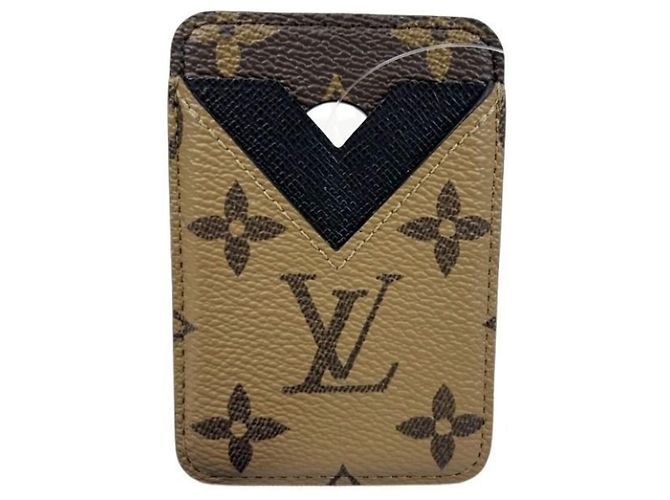 Louis Vuitton Monogram Reverse Card Case Brown