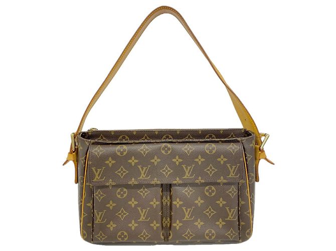 Borsa a tracolla Louis Vuitton Monogram Vivacite GM Marrone