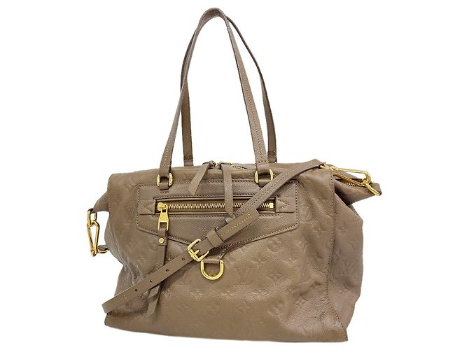 Borsa Louis Vuitton Monogram Empreinte Lumineuse PM Marrone