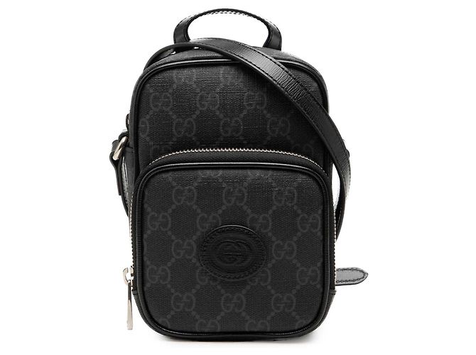 Borsa Satchel Gucci Mini GG Supreme Interlocking G Nera Nero