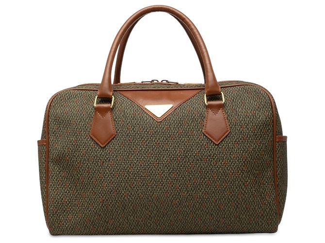 Borsa Boston Saint Laurent in PVC verde